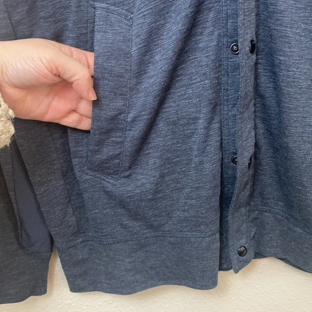 G Star Raw Krozan Collar Cardigan Sweater Navy Blue Size Large